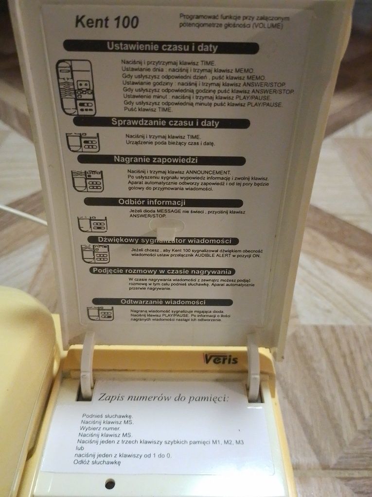 Telefon stacjonarny KENT 100 z automatyczną sekretarką