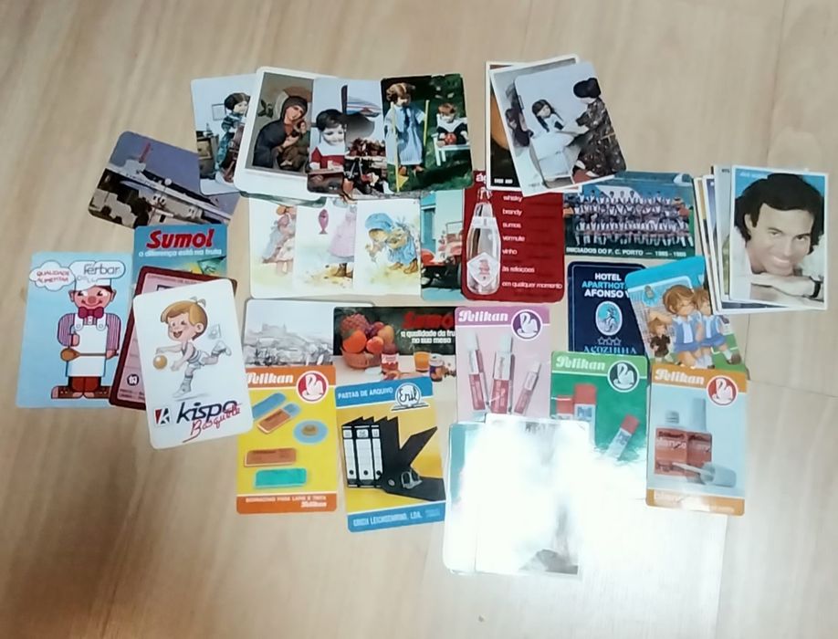 Lote de 40 calendários de coleção anos 80