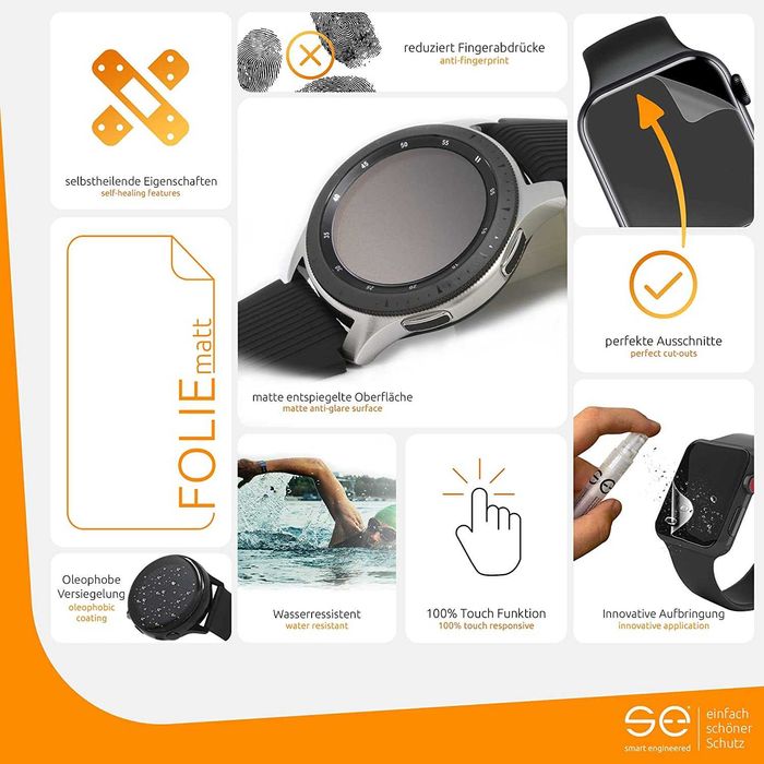 Поліуретанова плівка 2шт на смарт годинник / фітнес браслет