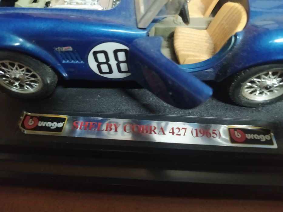 Miniatura automóvel colecionável, 20 cm, marca Burago Shelby Cobra 427