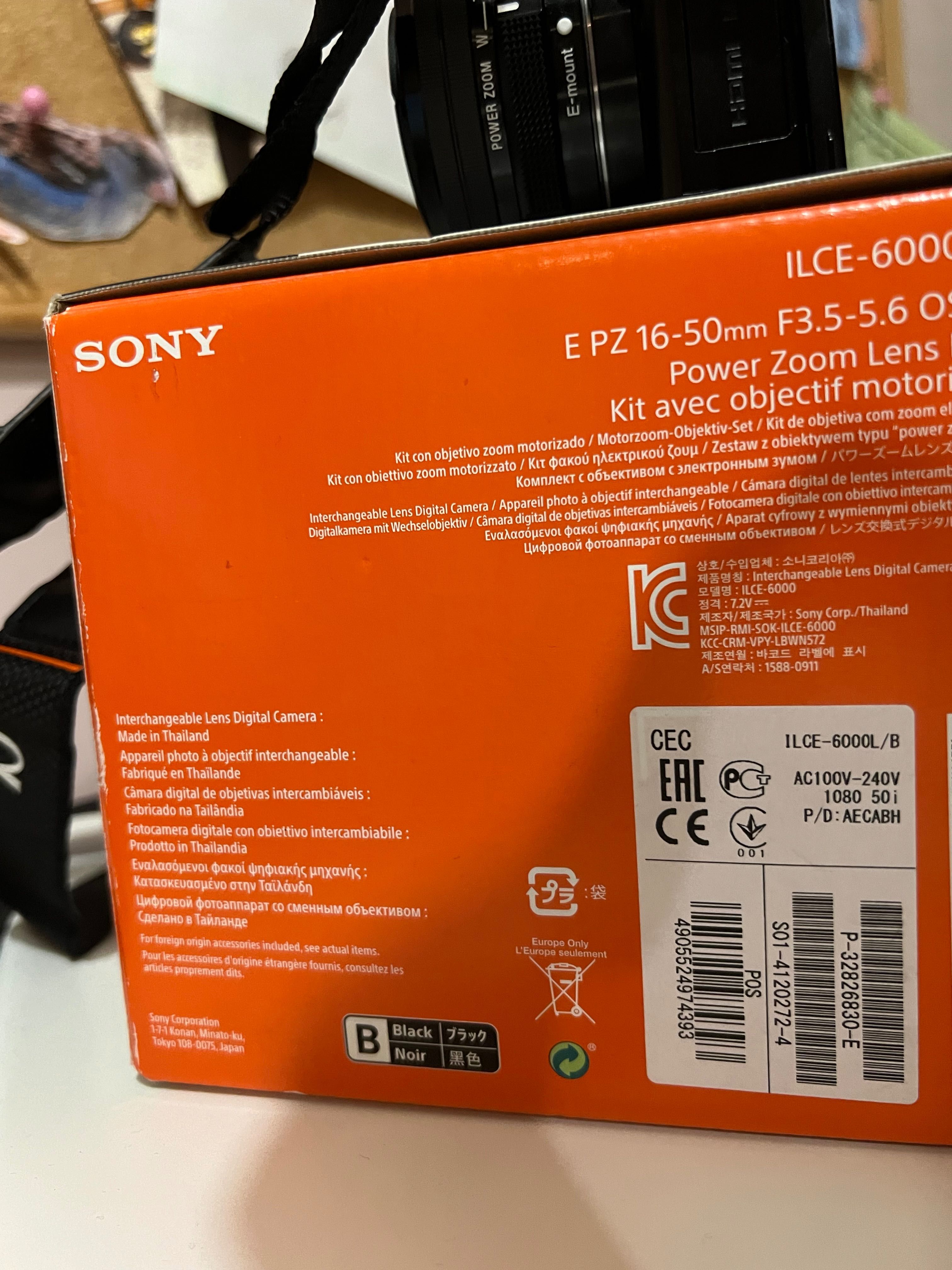 Sony Alpha 6000L + obiektyw 16-50mm F3.5-5.6 + karta 32Gb, 2032 zdjęć