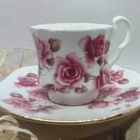 Porcelana angielska Royal Windsor filiżanka i spodek róże