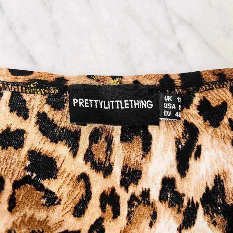 Bluzka w panterkę, crop top 40