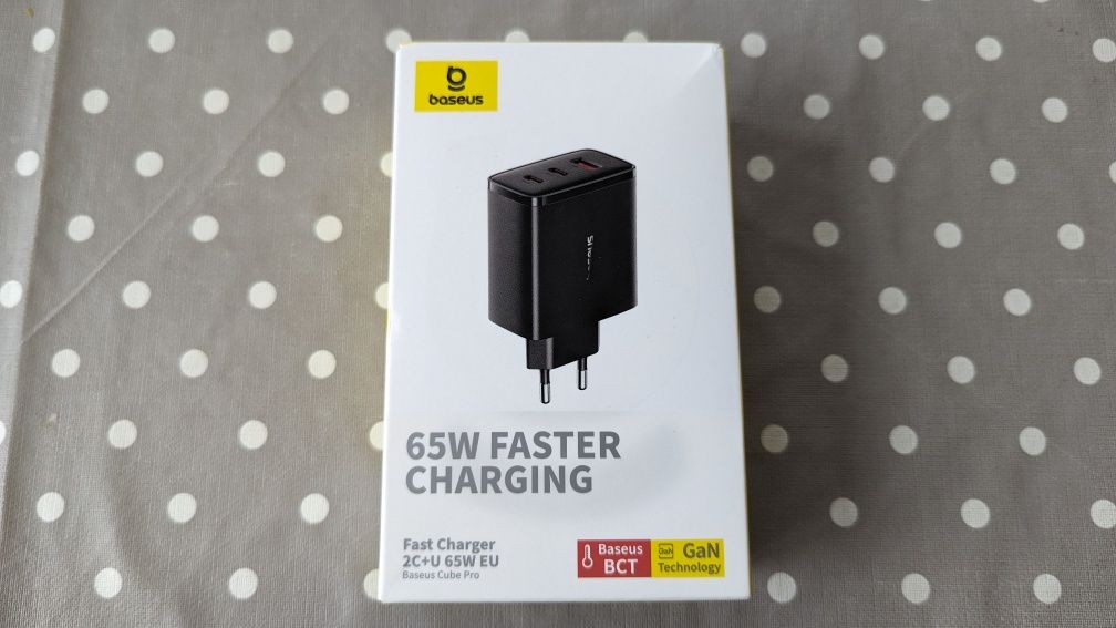 [Novo] Carregador Baseus Cube Pro 3 Ports Fast Charger 65W GaN 5