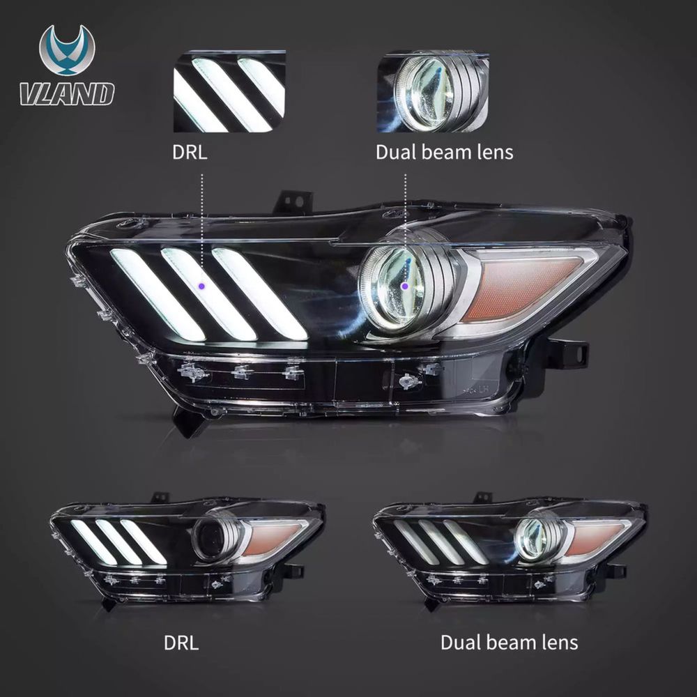 Reflektory Lampy samochodowe Vland Ford Mustang 2015 - 2017