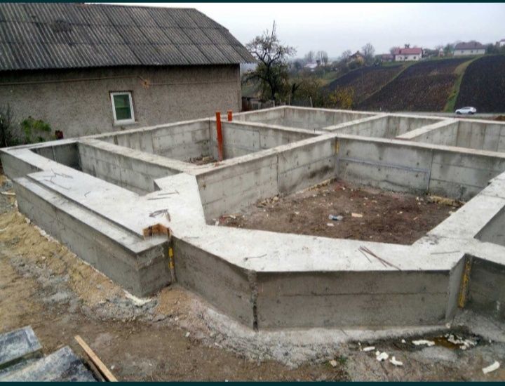 Будівельні роботи Фундамент Монолітні роботи Опалубка