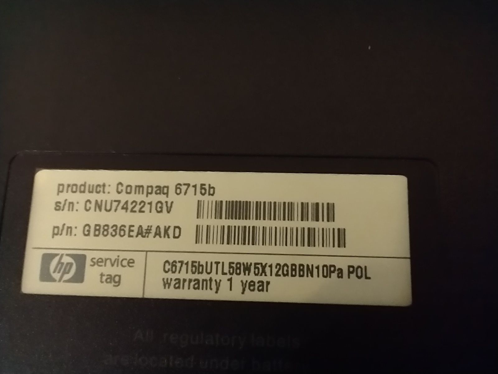 Laptopy uszkodzone  acer5930/hp6715b