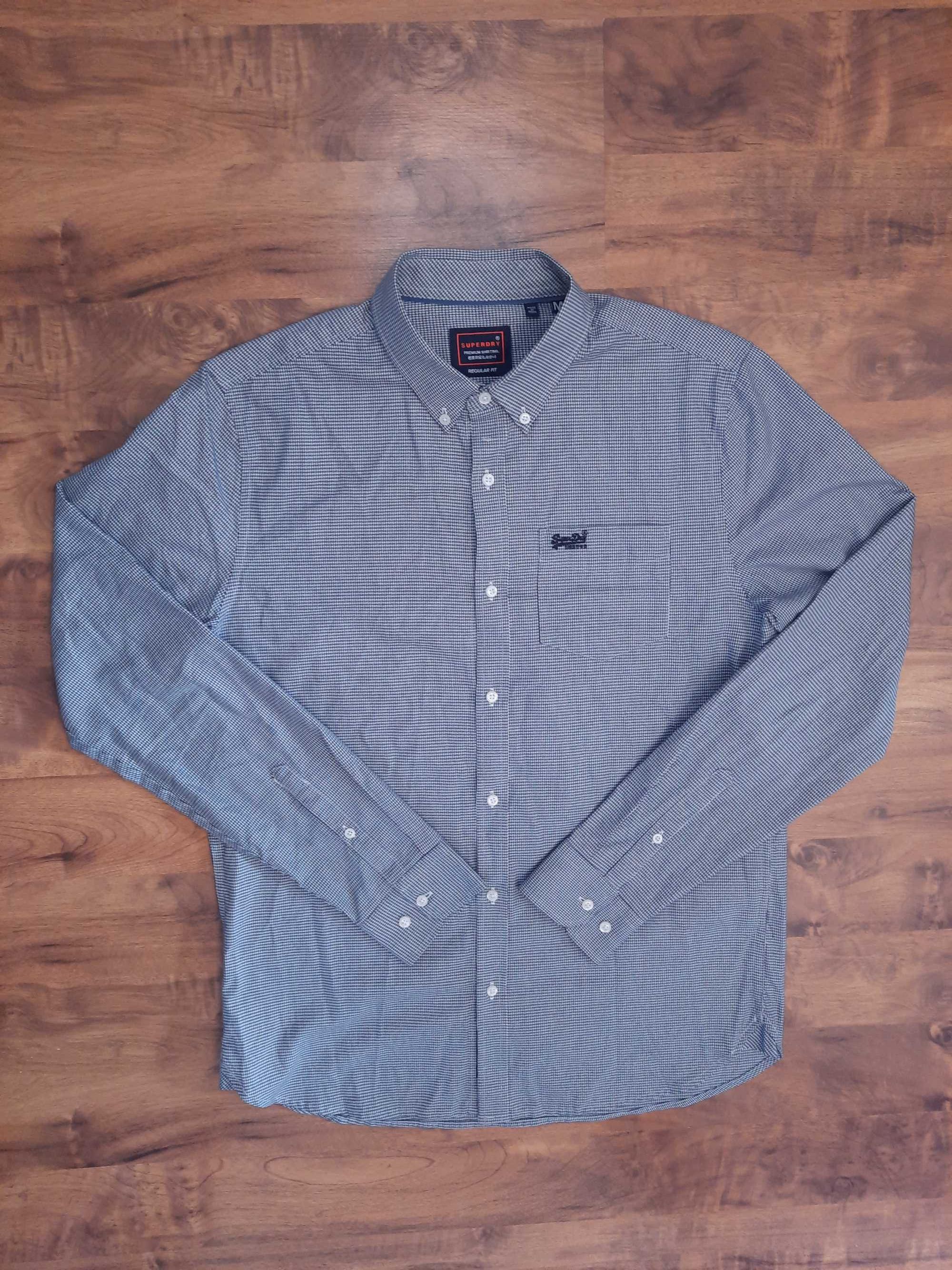 Koszula w drobną kratkę bawełniana regular fit Superdry rozmiar M