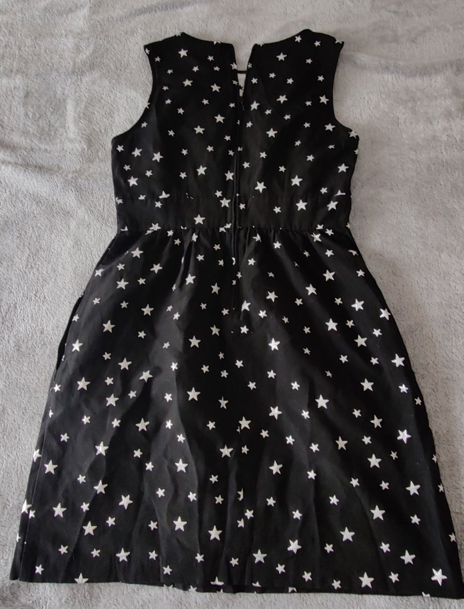 Sukienka czarna w srebrne gwiazdy Orsay-XS,S