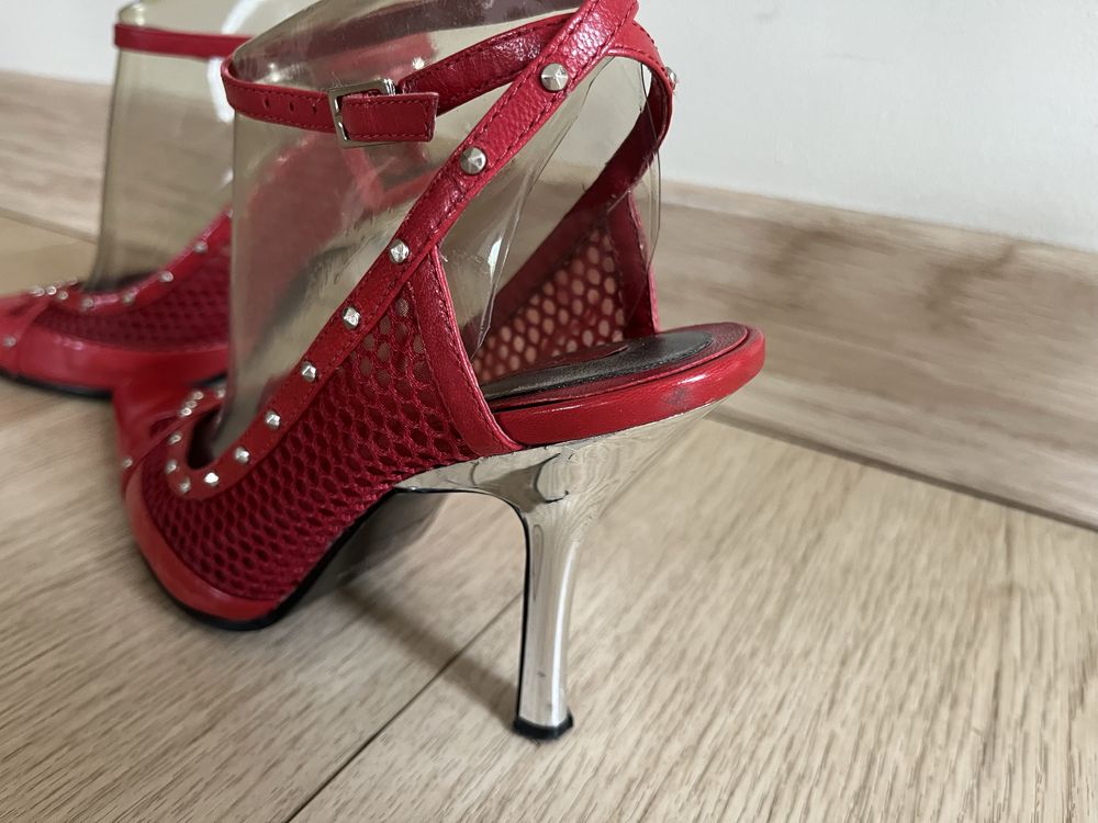 Buty szpilki czerwone rozm 37