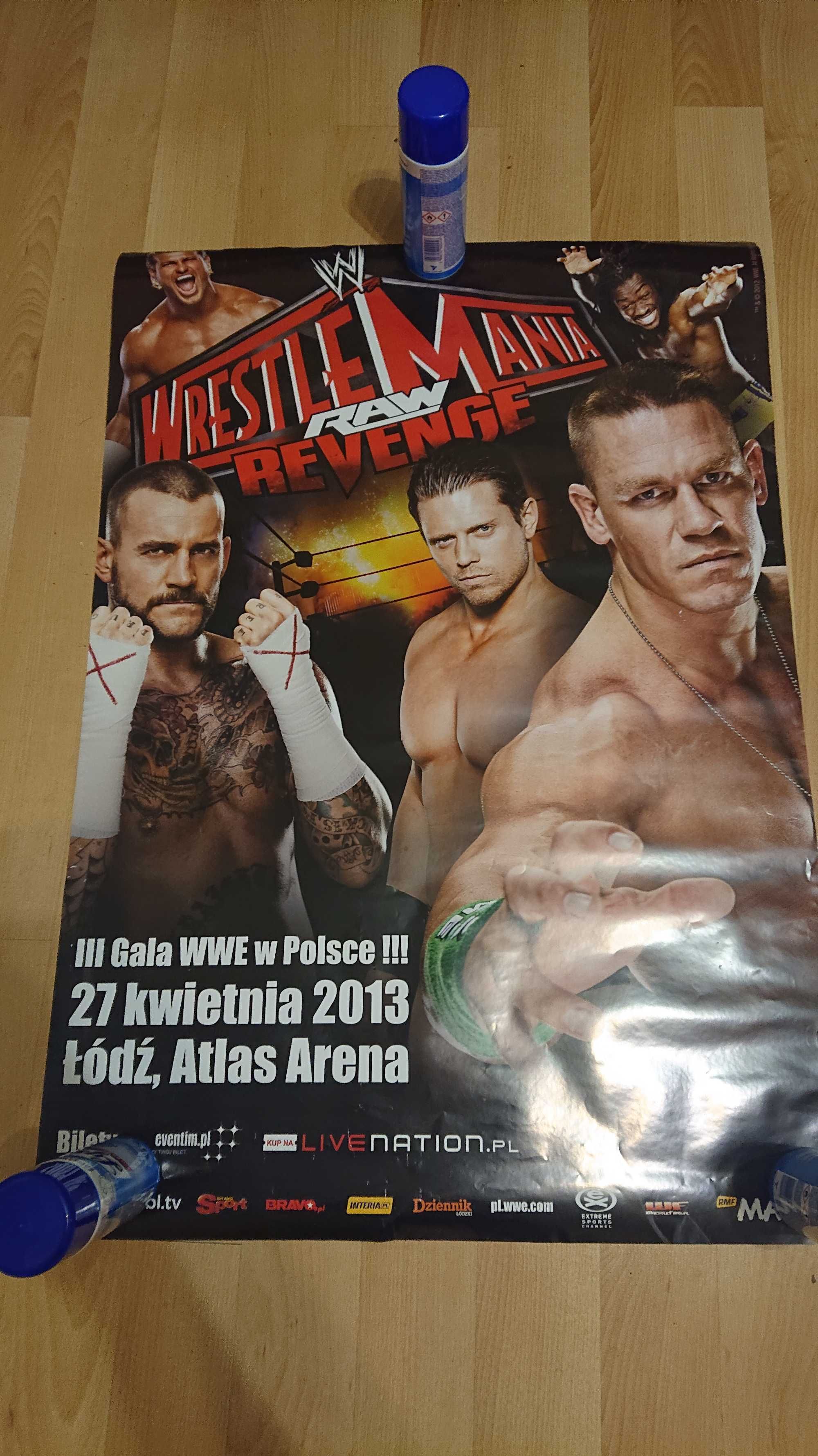 Unikatowy Plakat WWE wrestling all star duży - John Cena, CM Punk