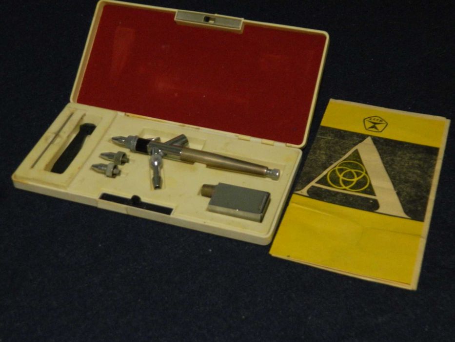 Аэрограф с 3 сменными соплами латунь 1980 г. Витебск абсолютно рабочий