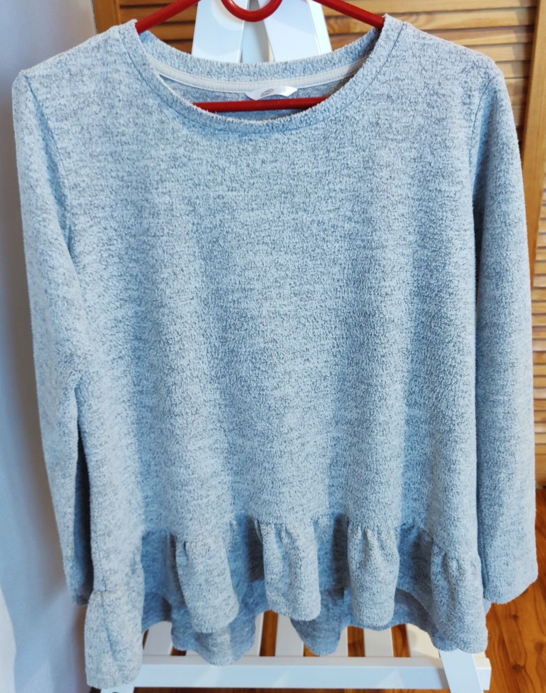 Szara bluzka bluza z falbankami Pepco L 40