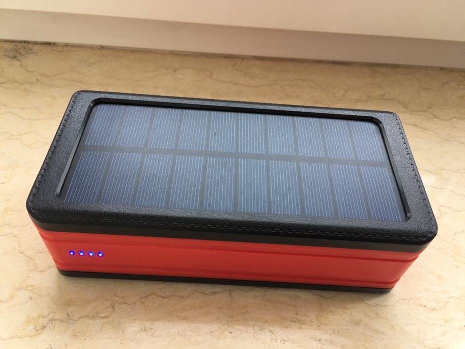 Павербанк 99000mAh з ліхтариком і сонячною панелькою