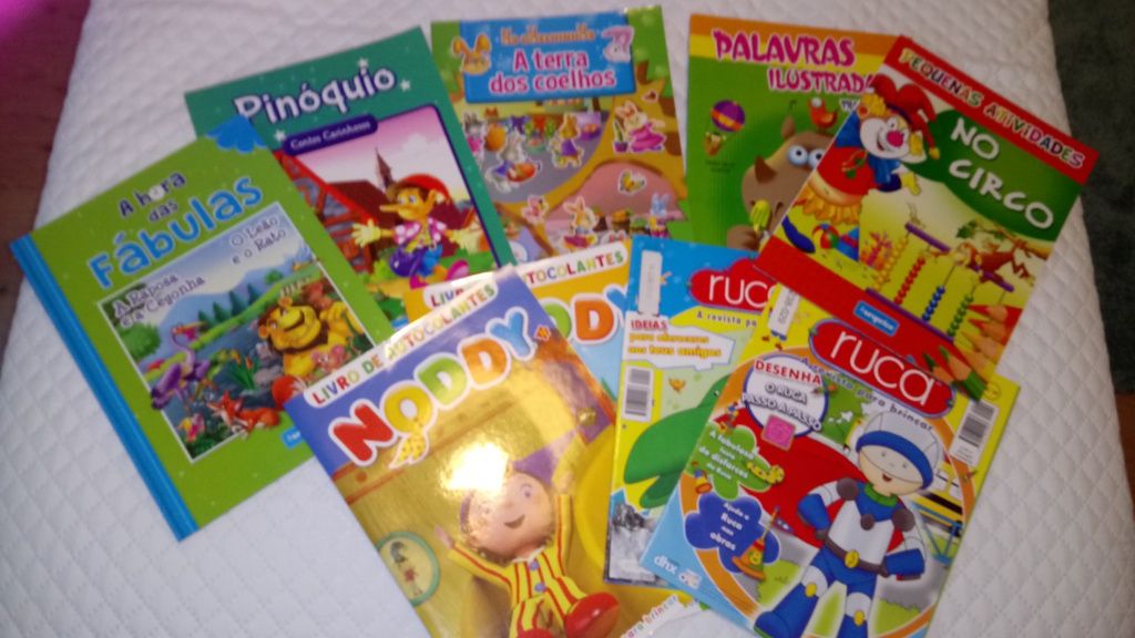 Conjunto de 9 Livros actividades Noddy, Ruca e outros