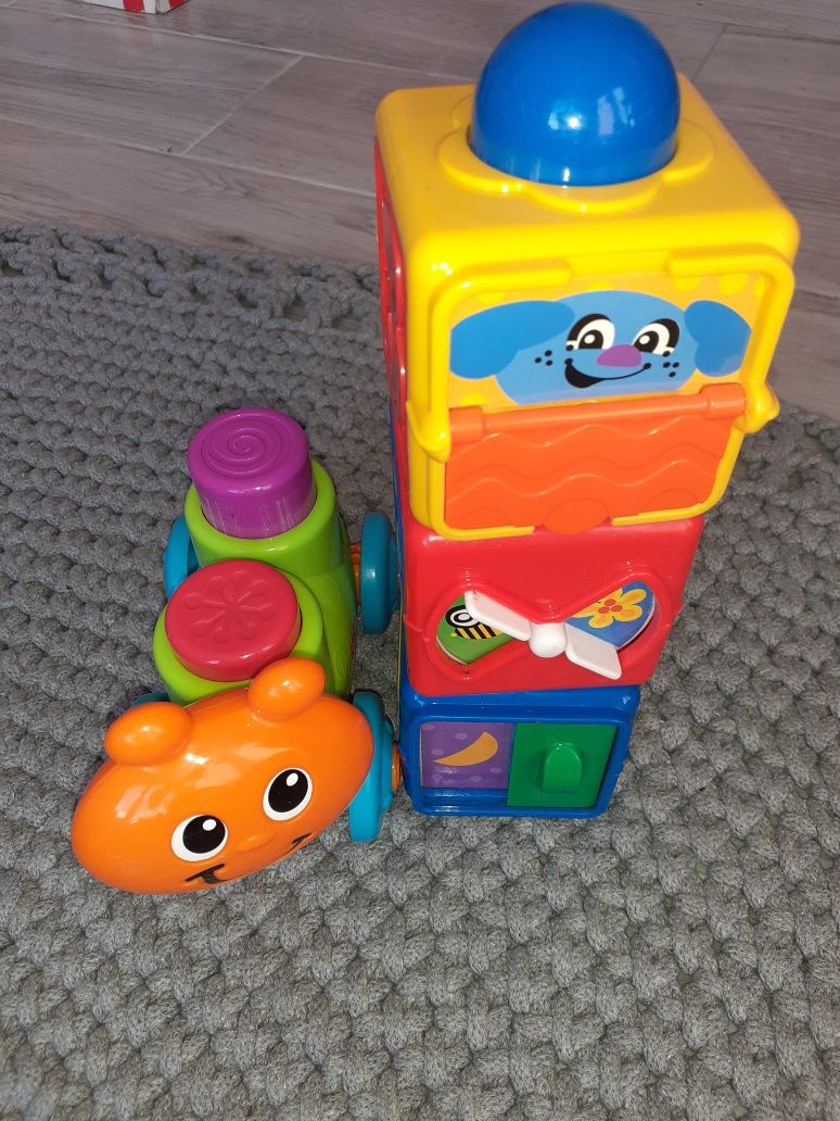 Klocki Abc gąsienica i ślimak fisher price