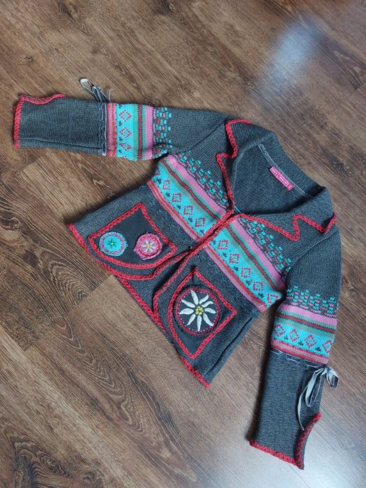 Sweter vintage 128 dla dziewczynki