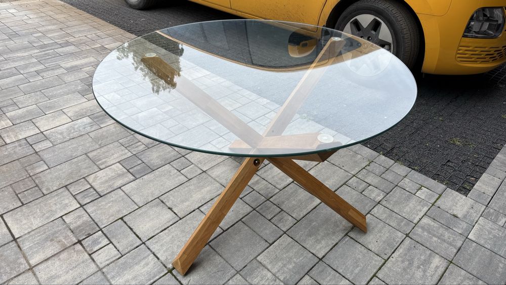 Stół szklany , 120cm. Jysk