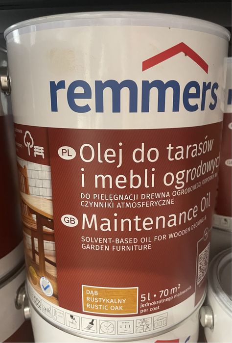 Olej do tarasów i mebli ogrodowych 5l. Remmers Pflege-Ol