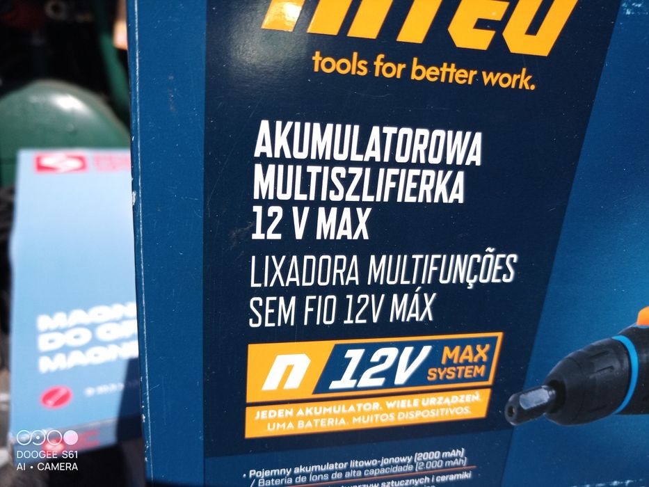 Nowa akumulatora multiszlifierka wraz z akcesoriami