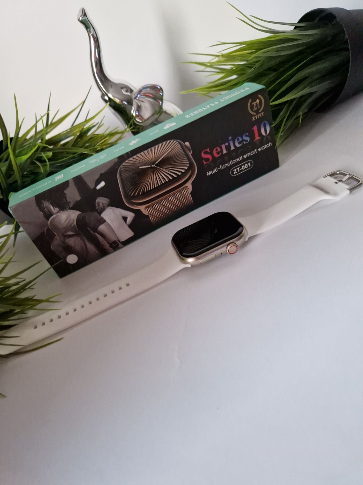 Smartwatch biały, komplet