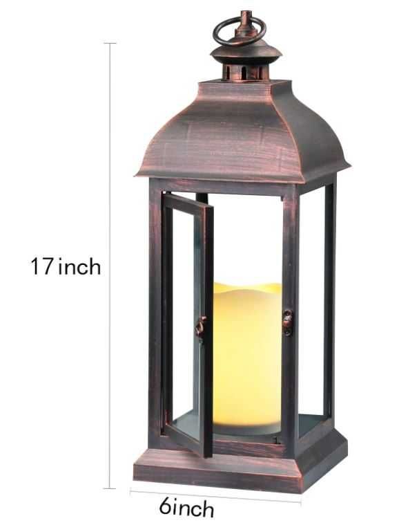 Lampion/latarnia XXL 41cm ze świecą LED na baterie