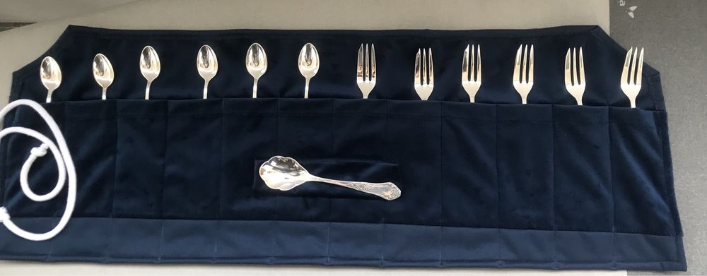 Kpl deserowy sztućców Hefra wzór romański iW/31