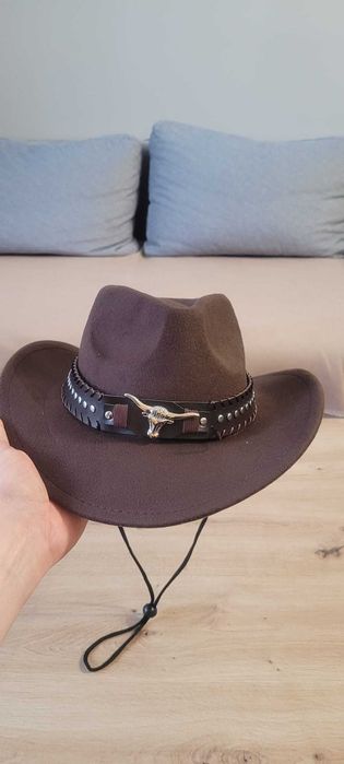 Kapelusz kowbojski czarny klasyczny wild west country western nowy