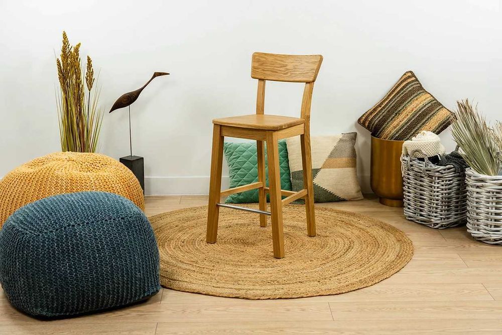 Krzesło dębowe barowe hoker z drewna dębowegо, drewniane krzesła