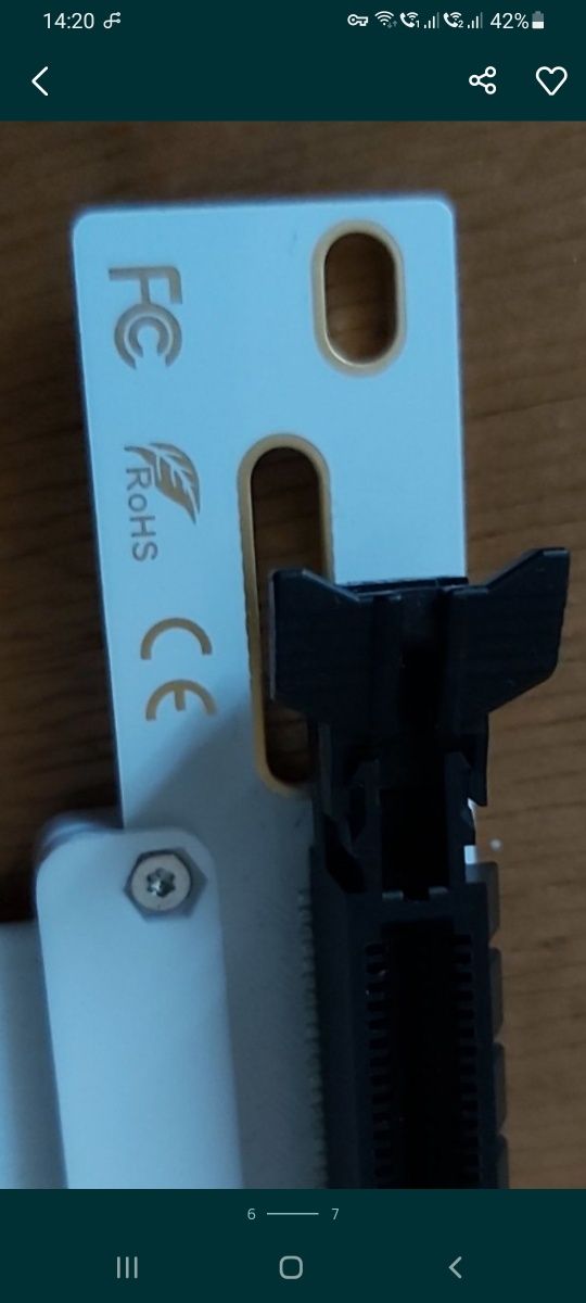Riser do GPU 20cm. Kąt 90° PCIe 3.0 - BLACK / WHITE