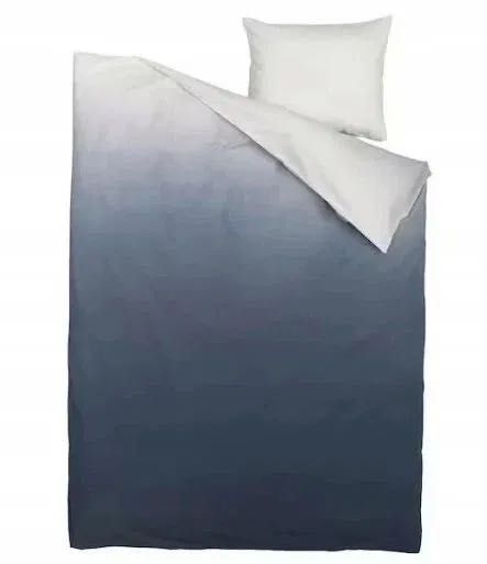IKEA STRANDTRIFT komplet pościeli 150x200 50x60 Granatowo/biały 2szt.