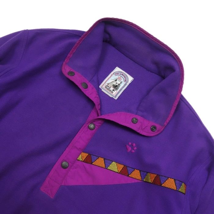 Чоловічий вінтажний светр флісова толстовка 90-их ретро Jack Wolfskin