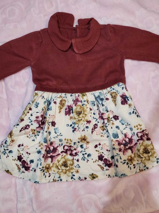 Pretty Floral Dress for Winter