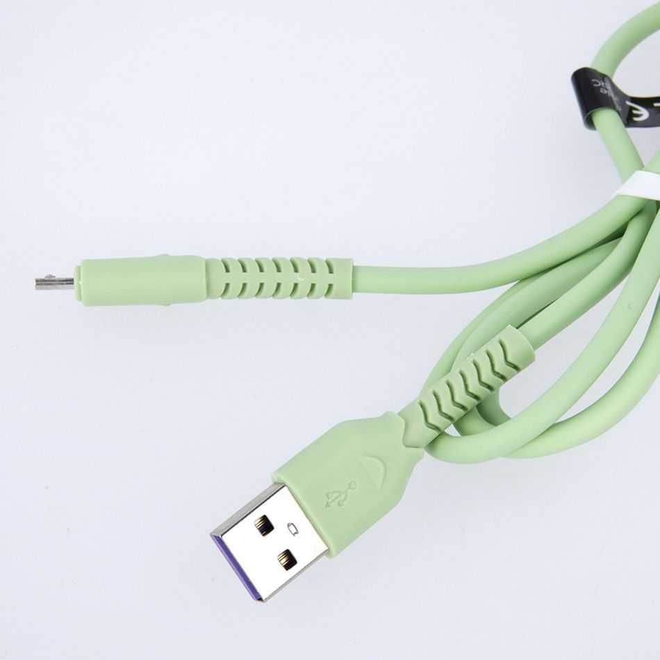 Kabel Maxlife USB - microUSB typ B 1m 3A zielony