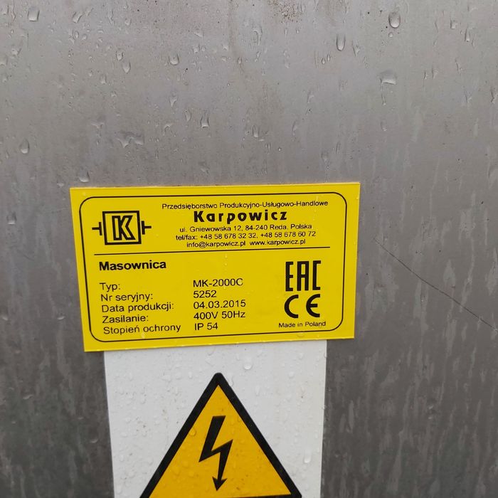 Masownica próżniowa 2000 l