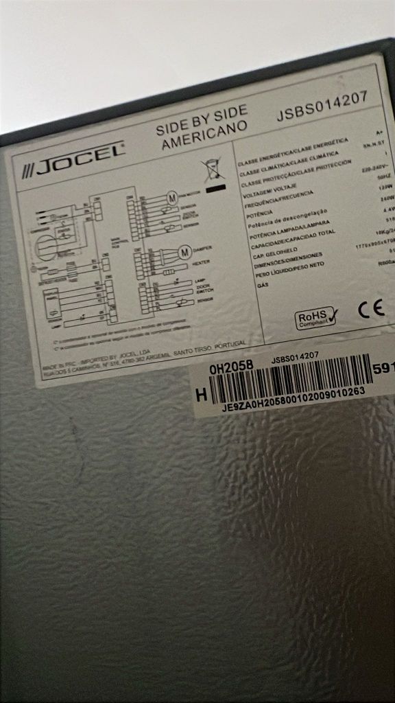 Frigorífico combinado Americano semi-novo