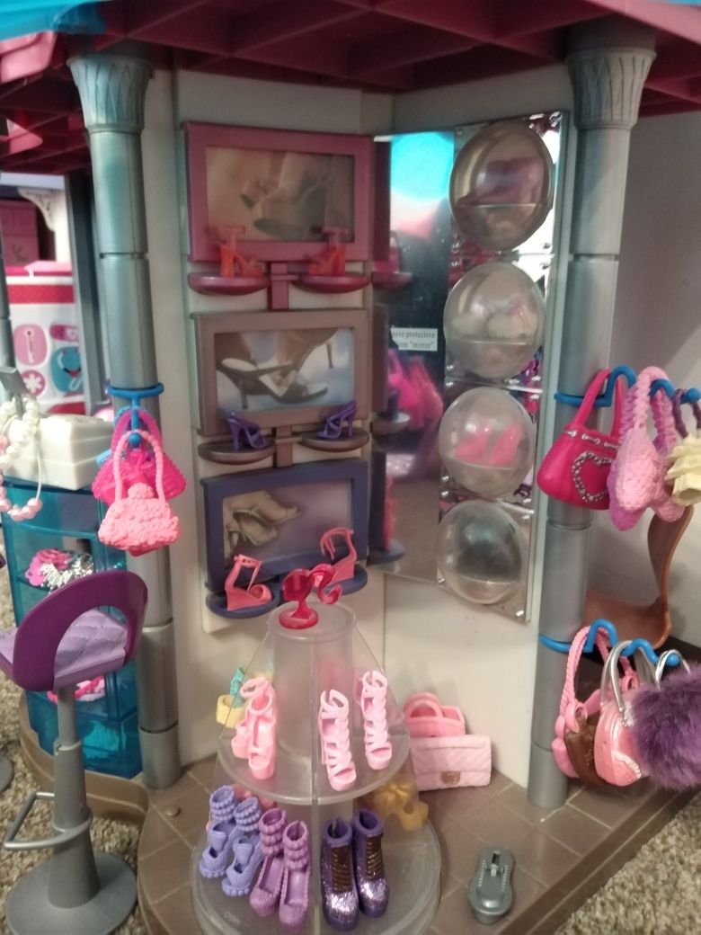 Barbie ogromny zestaw willa domek galeria konie ambulans dodatki unika