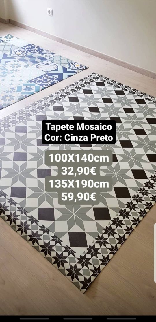 Passadeira de Cozinha PVC Mosaico  - Anti Derrapante By Arcoazul