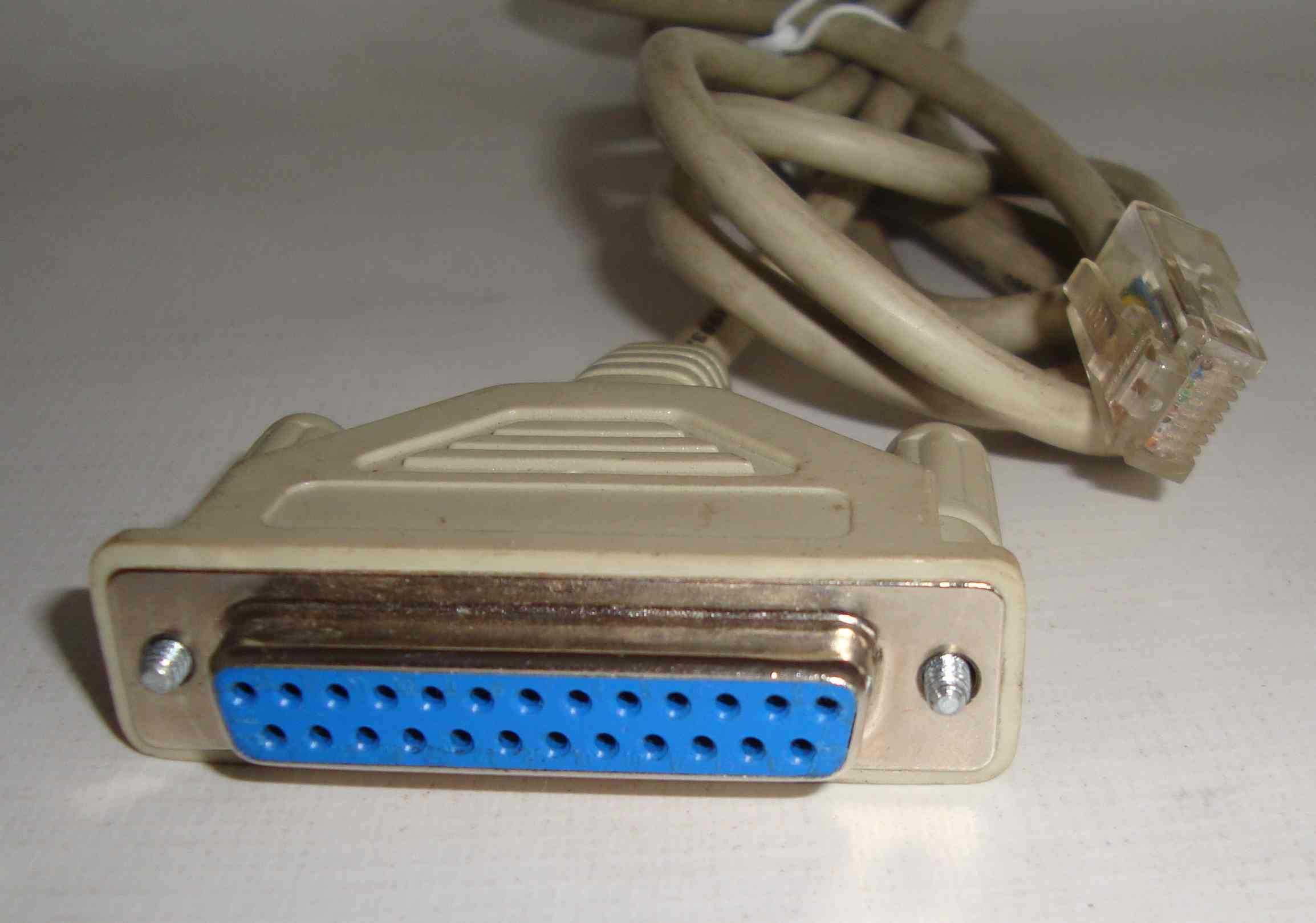 Послідовний мережевий кабель DB25/F Pin to  RJ45 /8P8C