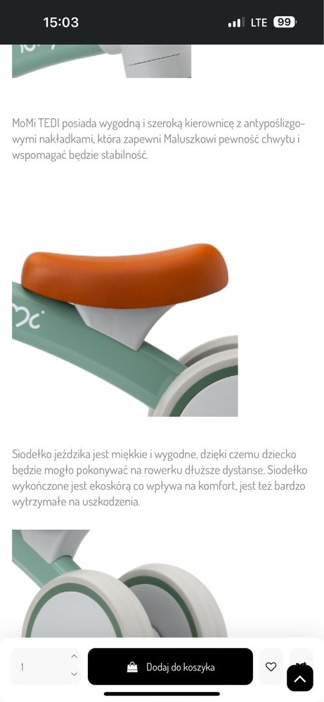 Sprzedam jeździk TEDI