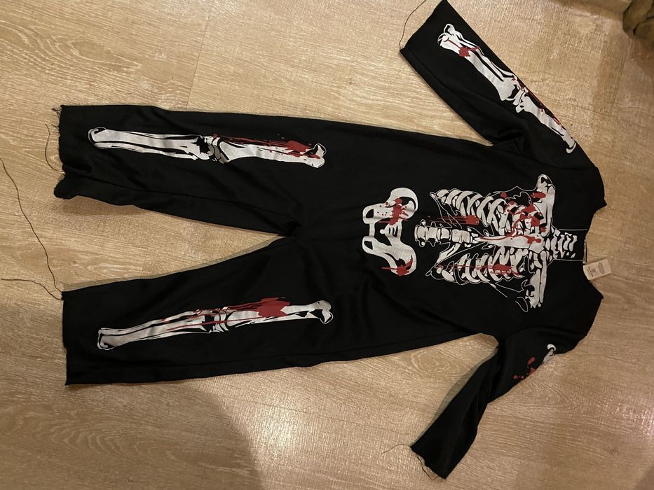 Хеллоуин хэллоуин  костюм платье скелет от 3-12 лет комбенезон