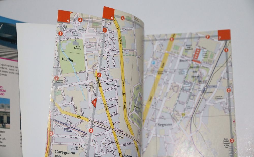 Guia de Milão em italiano com livro de mapas