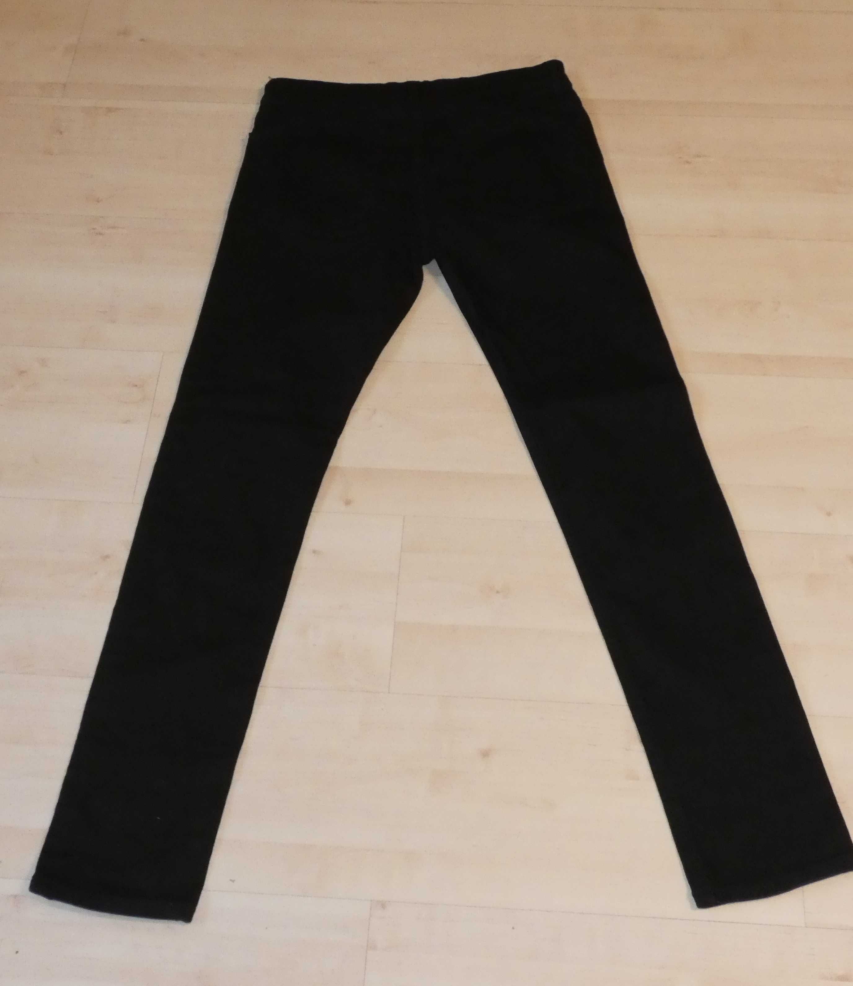 spodnie męskie czarne jeans skinny stretch 32 / 81