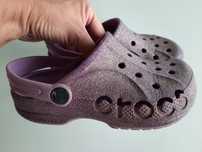 Crocsy r. J1 32/33 fioletowy brokat