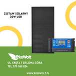 Zestaw fotowoltaiczny 20W solarny mały