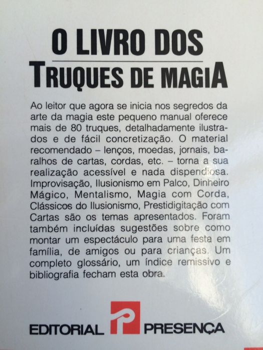 O livro dos truques de magia