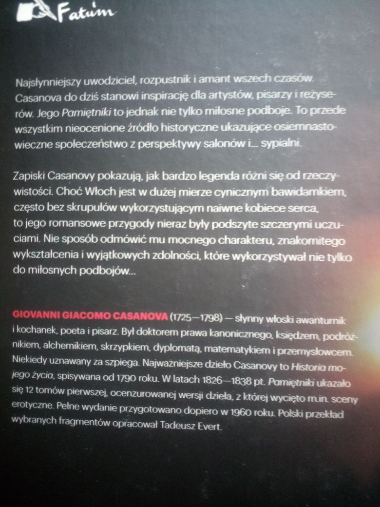 Pamiętniki Casanova książka