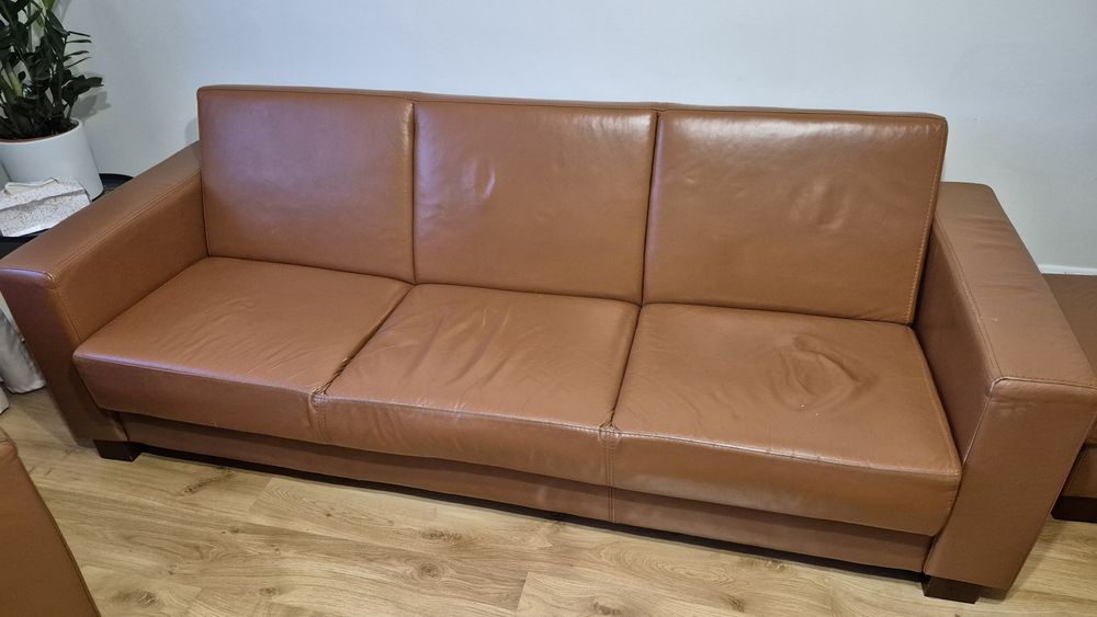 Kanapa skórzana + 2 fotele