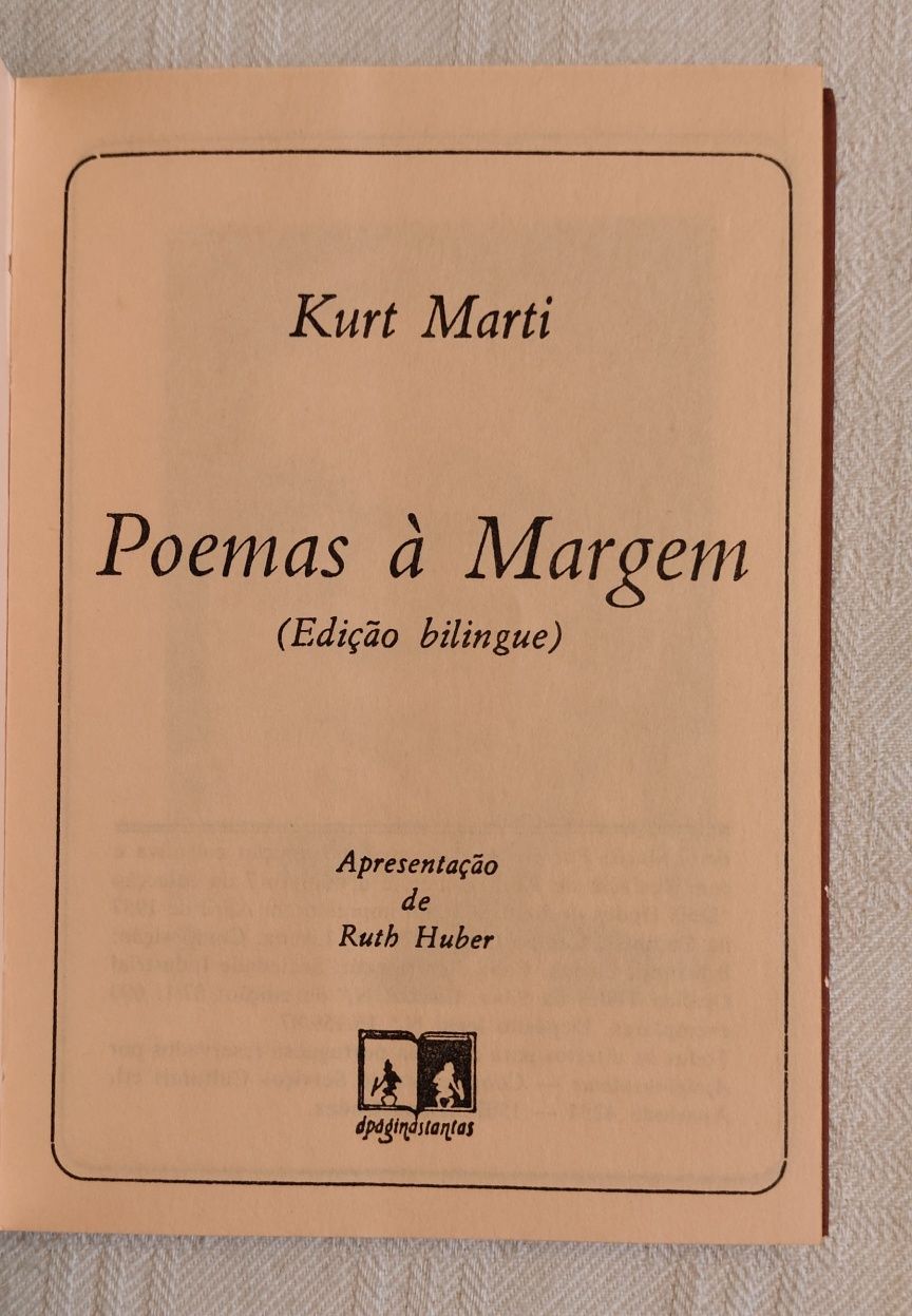 Poemas à margem ,  Kurt Marti