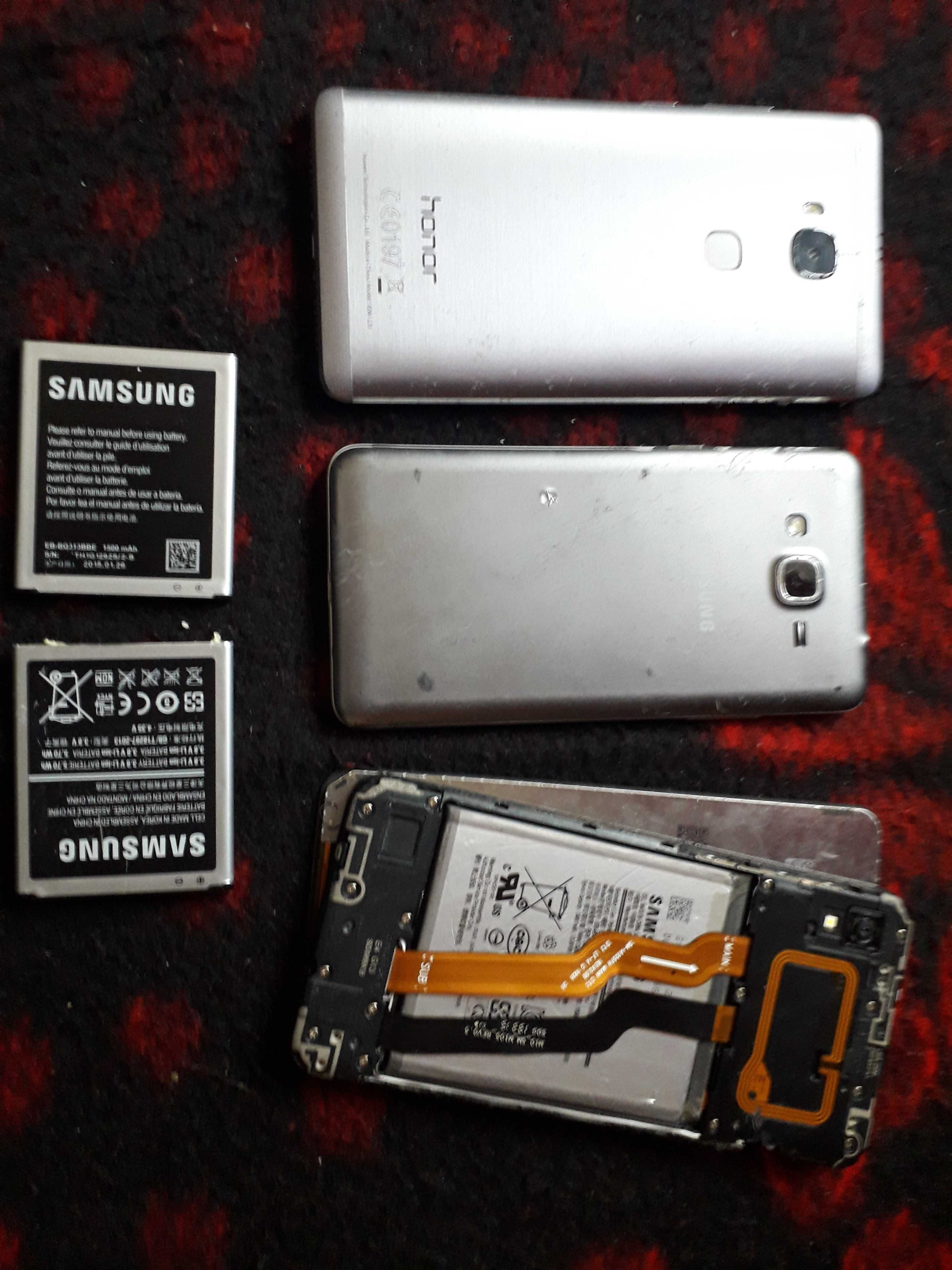 Telefony na części Samsung, Honor, nowe baterie